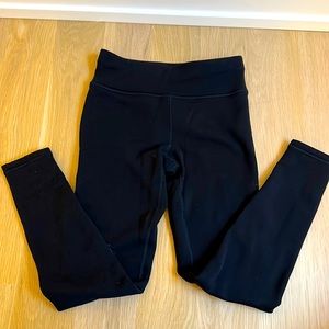 Athleta Kids Fleece Lined Black Leggings